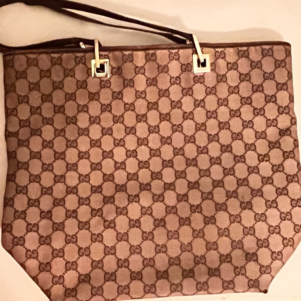 Double G Gucci monogram tote for 2000s